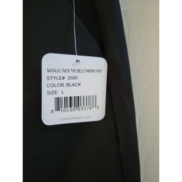Nom Maternity Natalie black Work pants size Large Pregnancy baby Career - Picture 3 of 8